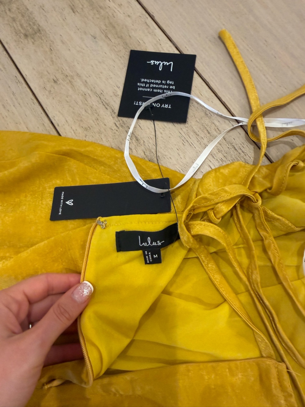 Lulus Mustard Yellow Ruffled Slip Dress - Picture 3 of 3